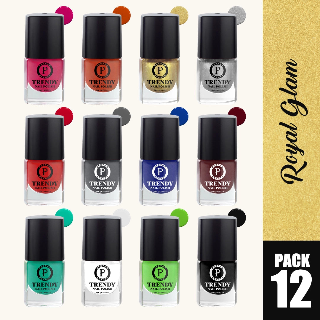 Trendy Nail Polish- Pack of 12