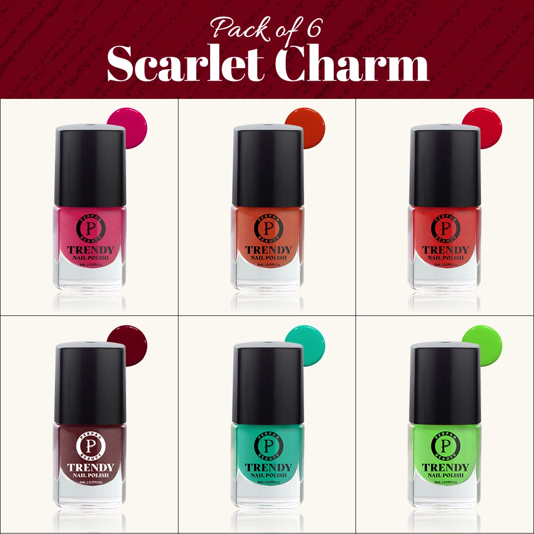 Trendy Nail Polish- Pack of 6