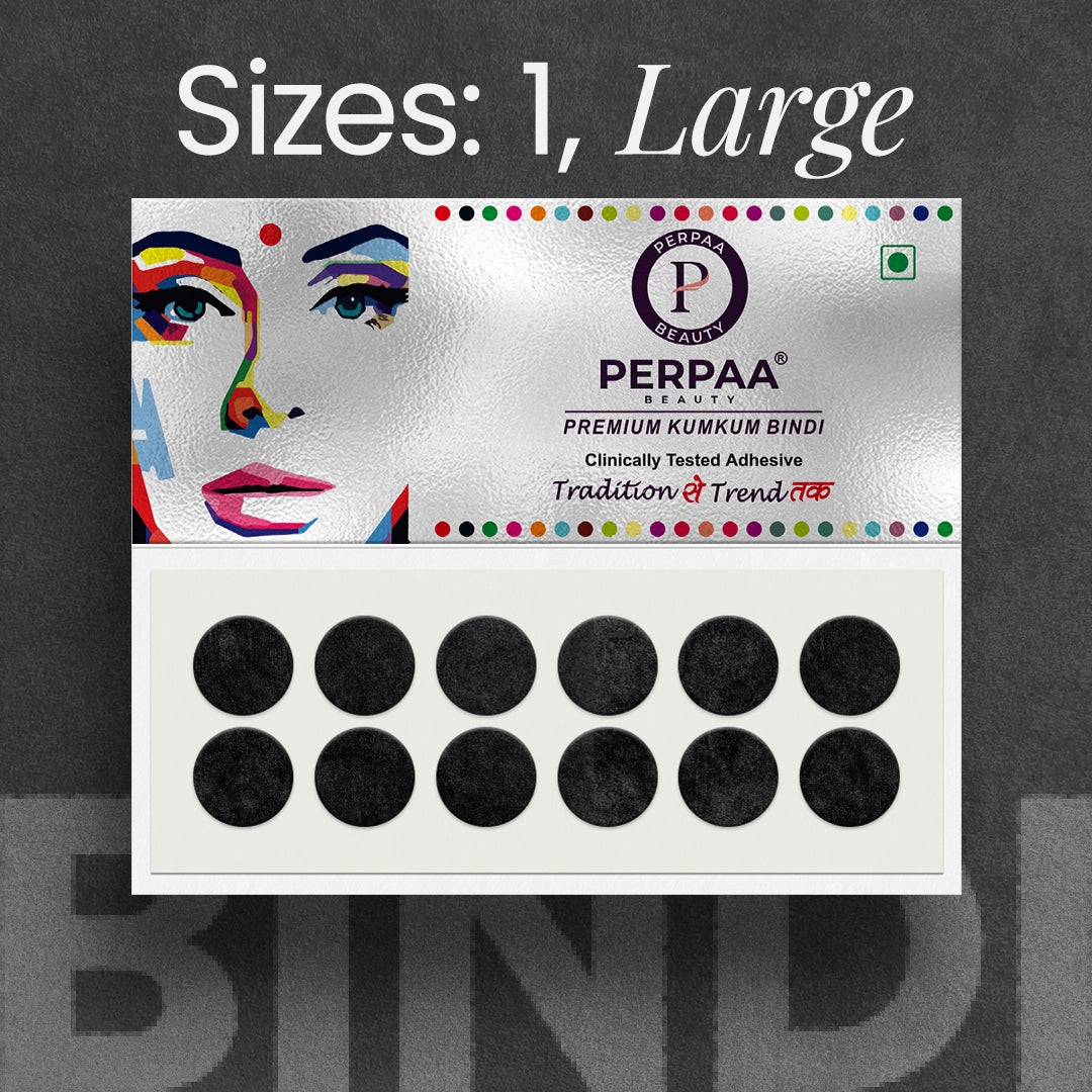 Premium Kumkum Bindi – Size 1, 14mm (Large) | 15 Flaps