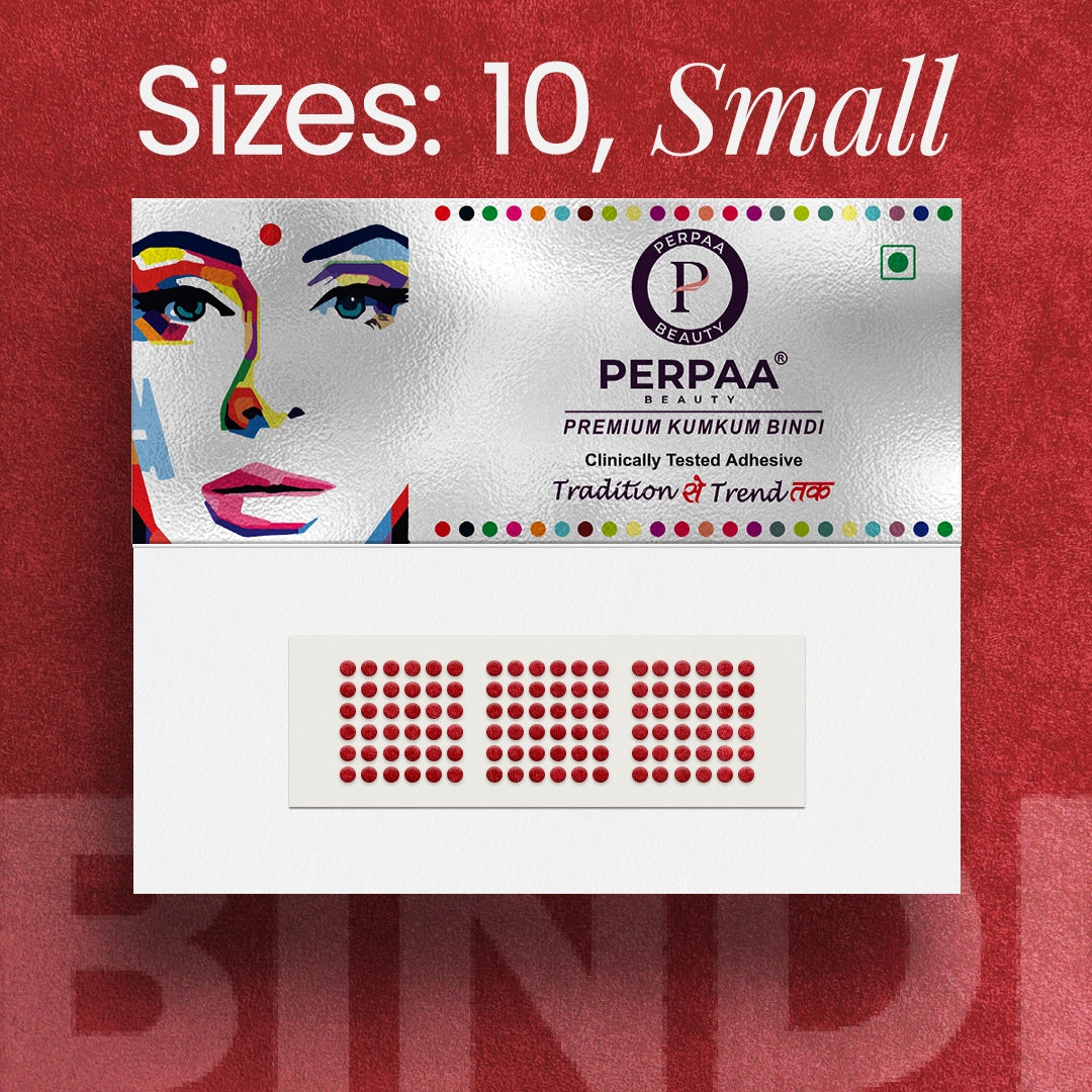 Premium Kumkum Bindi– Size 10, 1.75mm (Small) | 15 Flaps