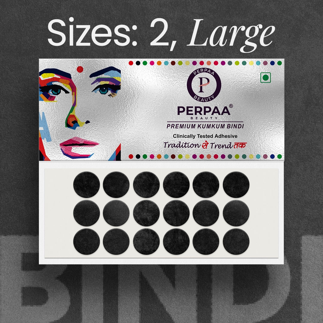 Premium Kumkum Bindi– Size 2, 13mm (Large) | 15 Flaps