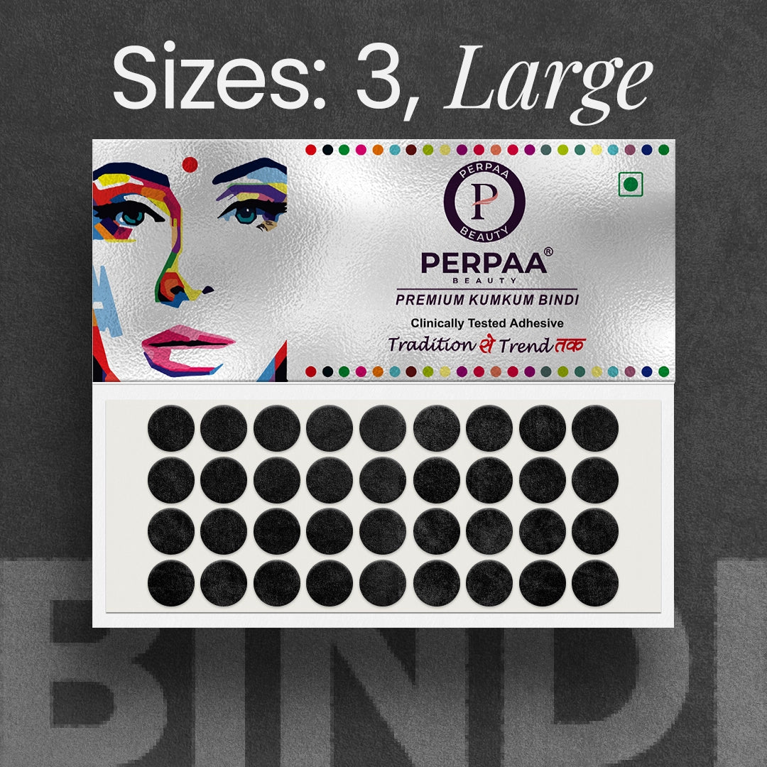 Premium Kumkum Bindi– Size 3, 9mm (Large) | 15 Flaps