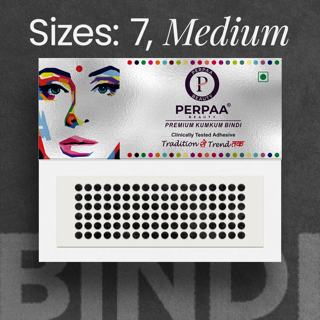 Premium Kumkum Bindi– Size 7, 4mm (Medium) | 15 Flaps