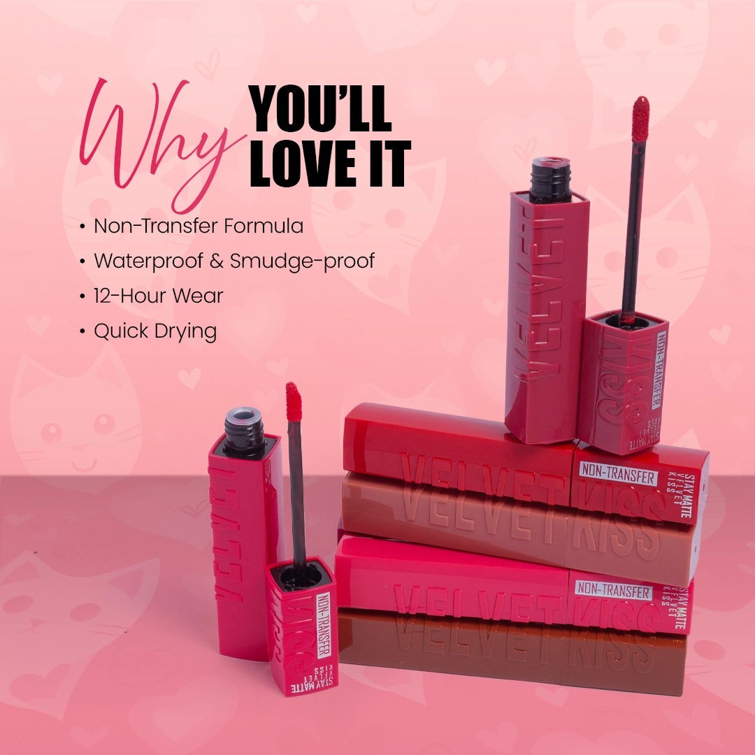 Velvet Kiss Matte Liquid Lipstick