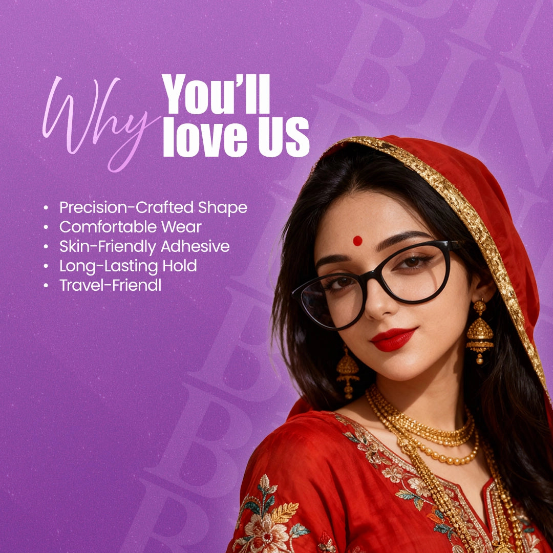 Velvet Round Bindi– Pack of 2, Size: 4, 9 | 15 Flaps Each