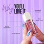 Hand holding Perpaa Mini Lipstick with key benefits: matte, hydrating, long-lasting