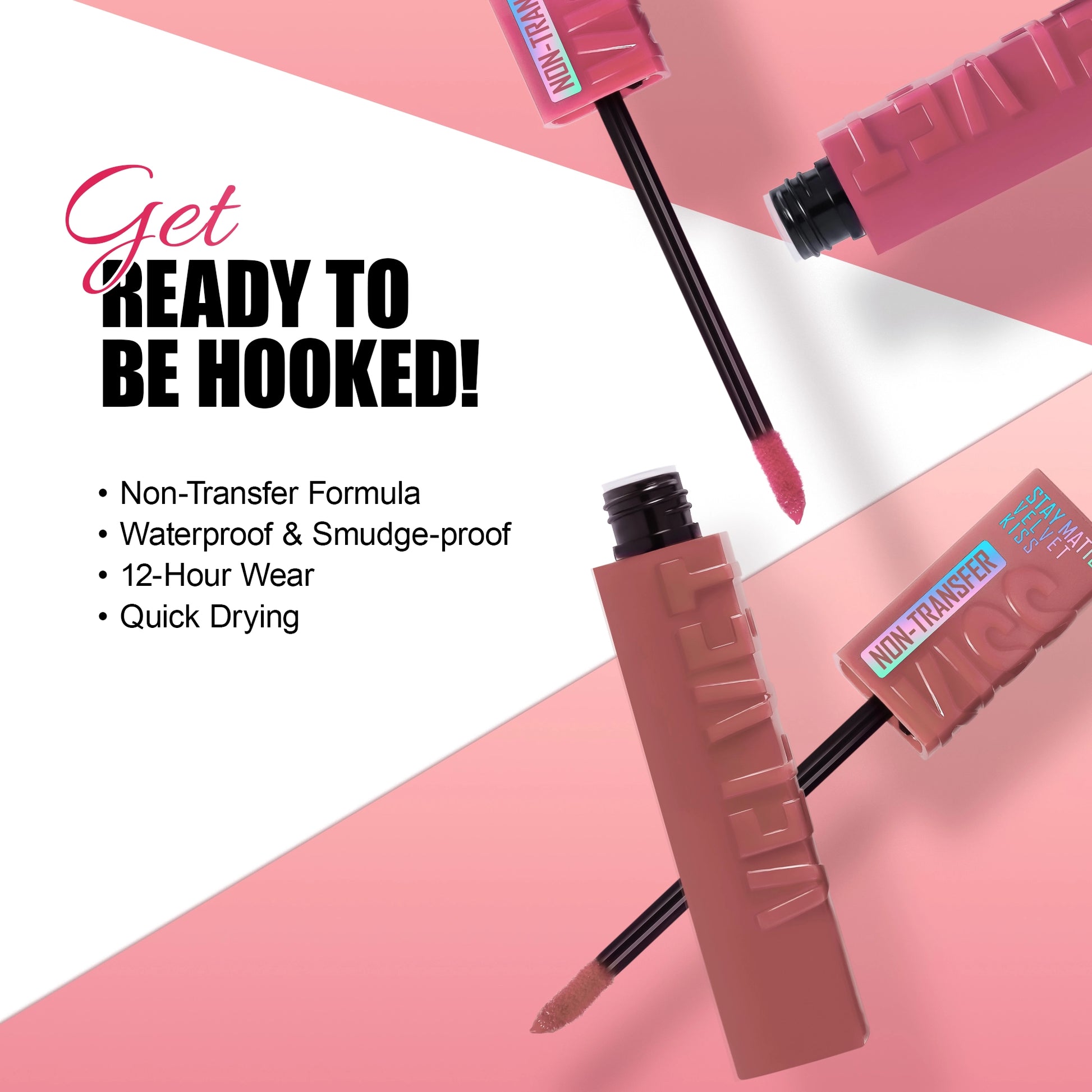 Velvet Kiss Matte Liquid Lipstick- Pack of 4